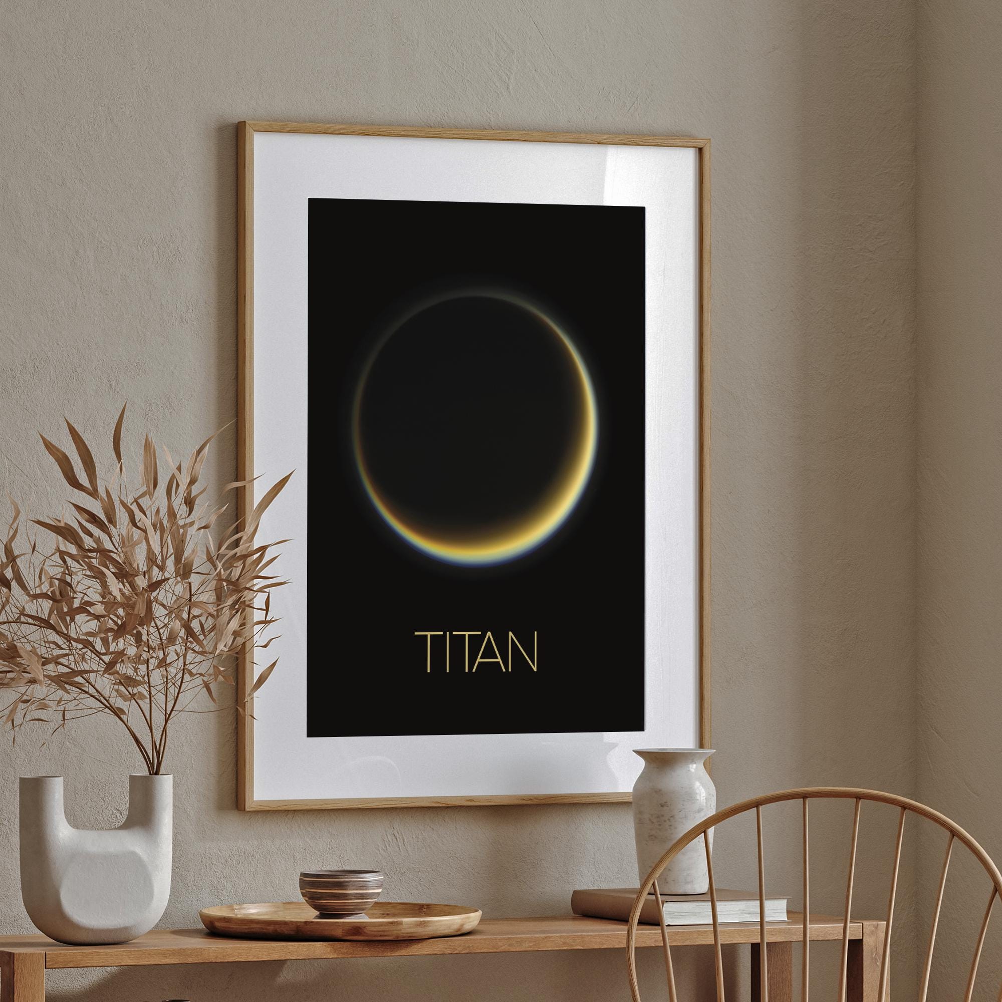 Titan NASA Space Travel Poster Print | Stars Planets Universe Cosmos - Etsy
