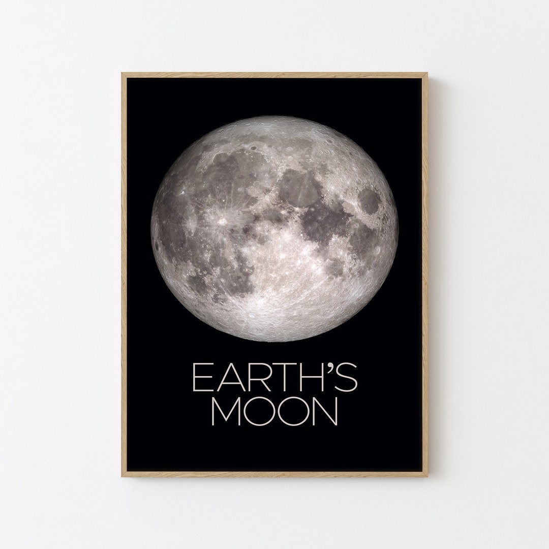 Moon NASA Space Travel Poster Print | Planet Wall Art | Home Decor - Etsy