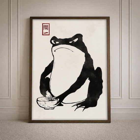 Frog by Matsumoto Hoji Japanese Art Print | Home Decor Wall Art - Etsy