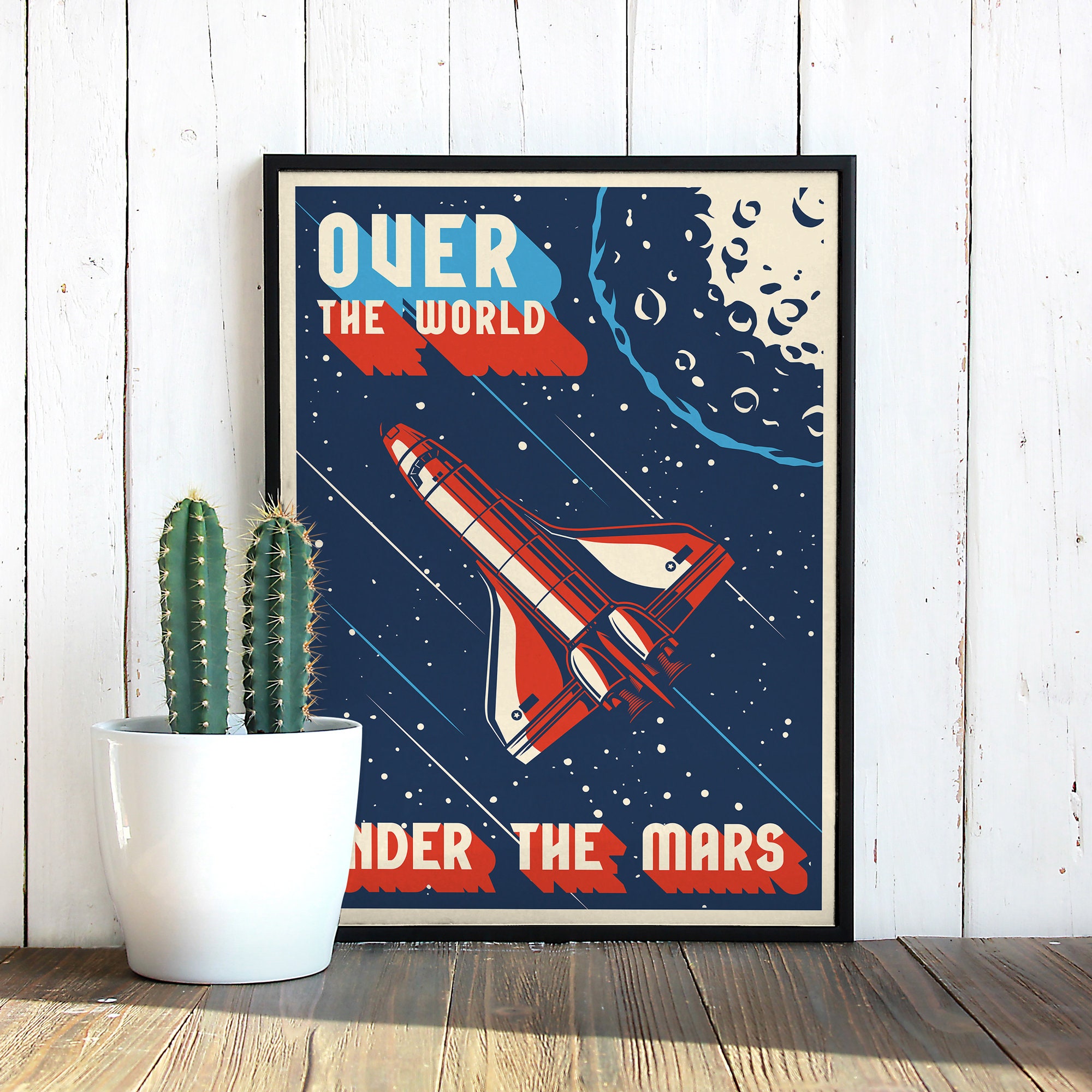 Mars NASA Space Travel Poster Print | Planet Wall Art | Home Decor - Etsy