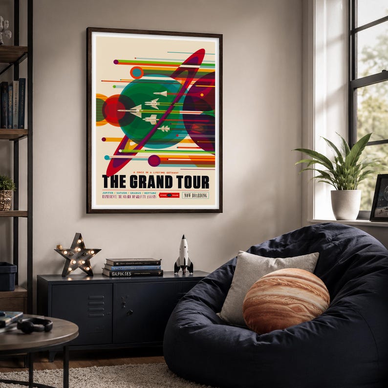 Grand Tour NASA Space Travel Poster Print Stars Planets Universe Cosmos ...