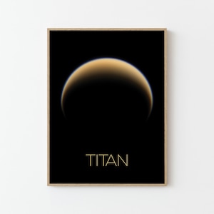 Titan Space Travel Poster Print | Stars Planets Universe Cosmos
