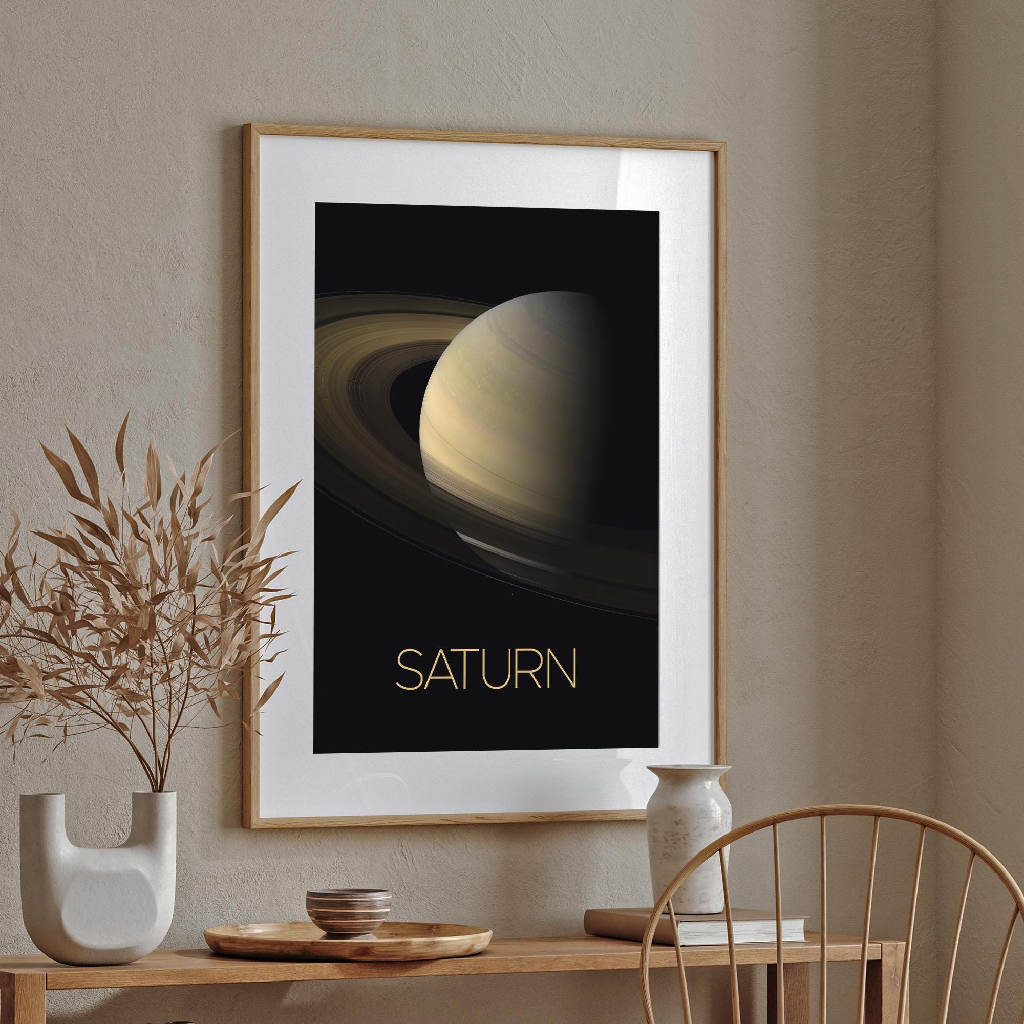 Saturn NASA Space Travel Poster Print | Stars Planets Universe Cosmos ...