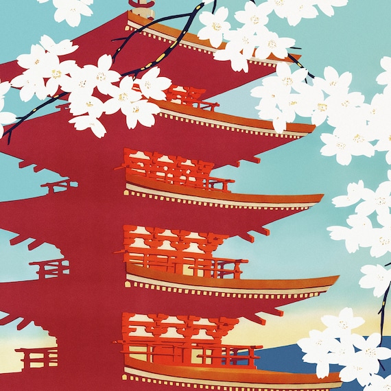 アート・デザイン・音楽 Travel & leisure graphics Japan Vintage Travel Poster Instant Download JPG File | Printable
