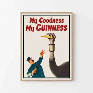 Guinness Vintage Ad Poster Benutzerdefinierte Kunstdruck | Wohnkultur Wandkunst Geschenk