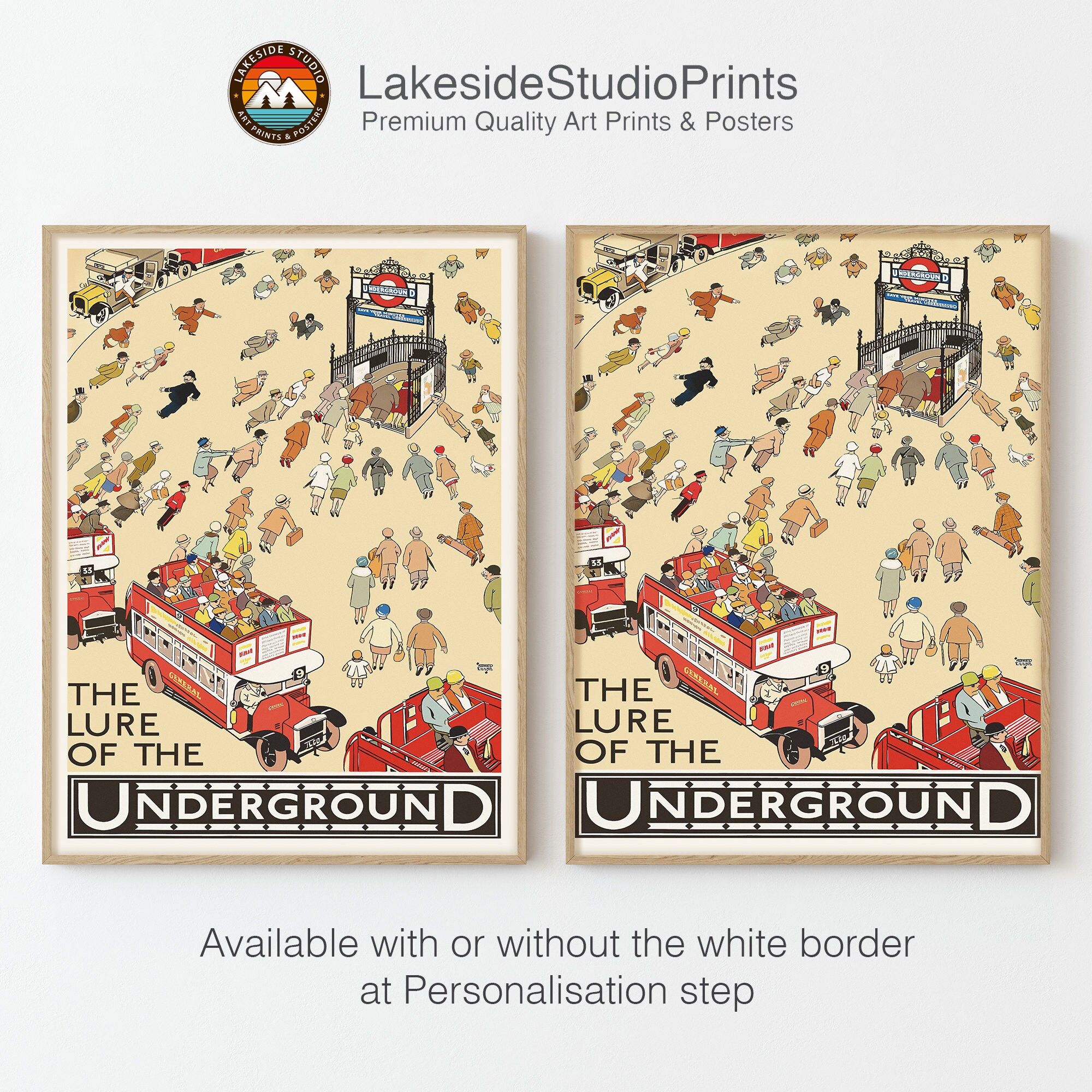 London Vintage Travel Poster the Lure of the Underground Print Home Decor Wall  Art Print -  Canada