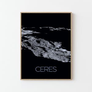 Ceres NASA Space Travel Poster Print | Stars Planets Universe Cosmos
