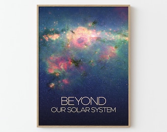 Droga Mleczna NASA Plakat Podróży Kosmicznych Wydrukuj | Gwiazdy Planety Wszechświat Kosmos