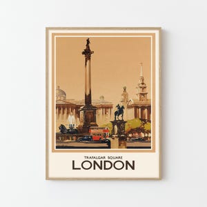 London Großbritannien Vintage Reise Poster Benutzerdefinierte Kunstdruck | Wohnkultur Wandkunst Geschenk