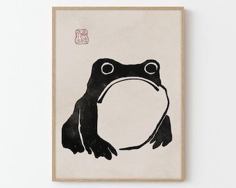 Frosch von Matsumoto Hoji Japanischer Kunstdruck | Wohnkultur Wandkunst