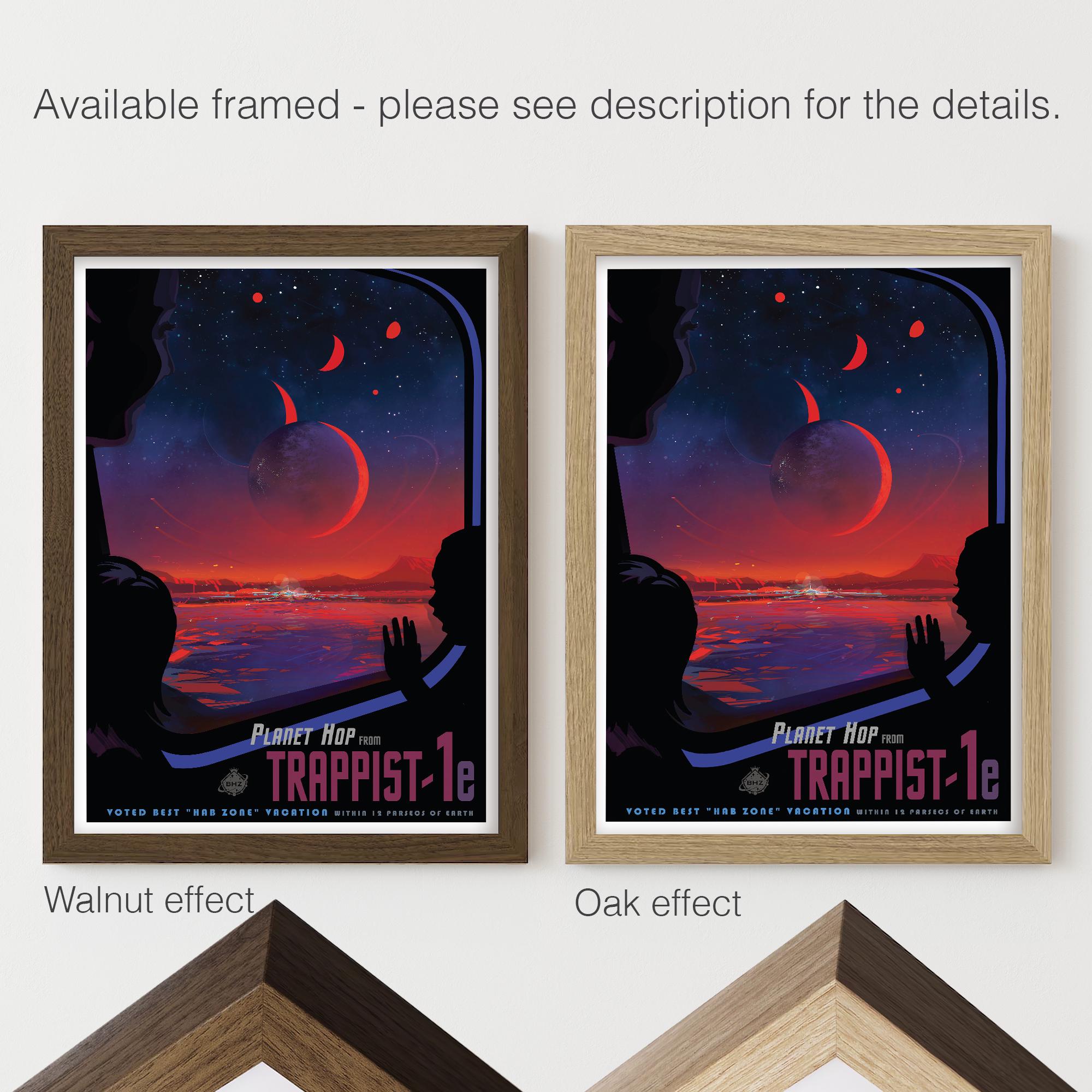 Trappist NASA Space Travel Poster Print | Planet Wall Art | Home Decor ...