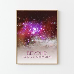 Pacman Nebula Space Travel Poster Print | Stars Planets Universe Cosmos
