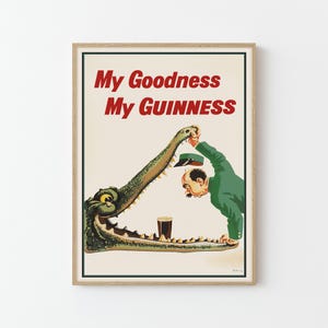 Guinness Vintage Ad Poster Benutzerdefinierte Kunstdruck | Wohnkultur Wandkunst Geschenk