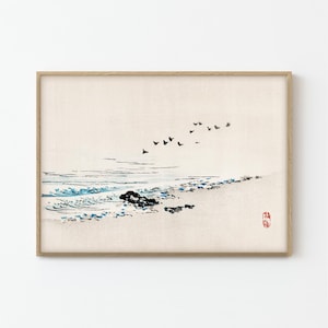 Beach Scenery Japanese Fine Art Print | Home Decor