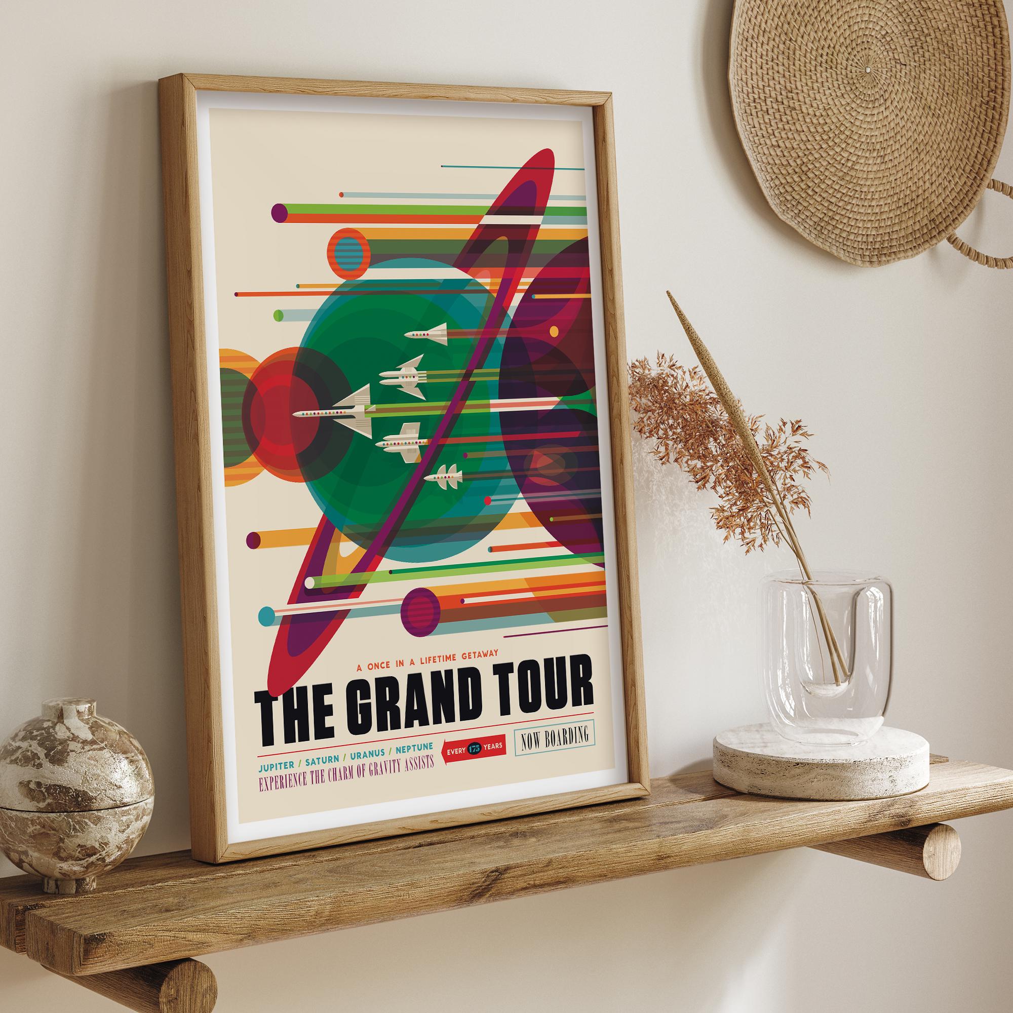 Grand Tour NASA Space Travel Poster Print | Stars Planets Universe ...