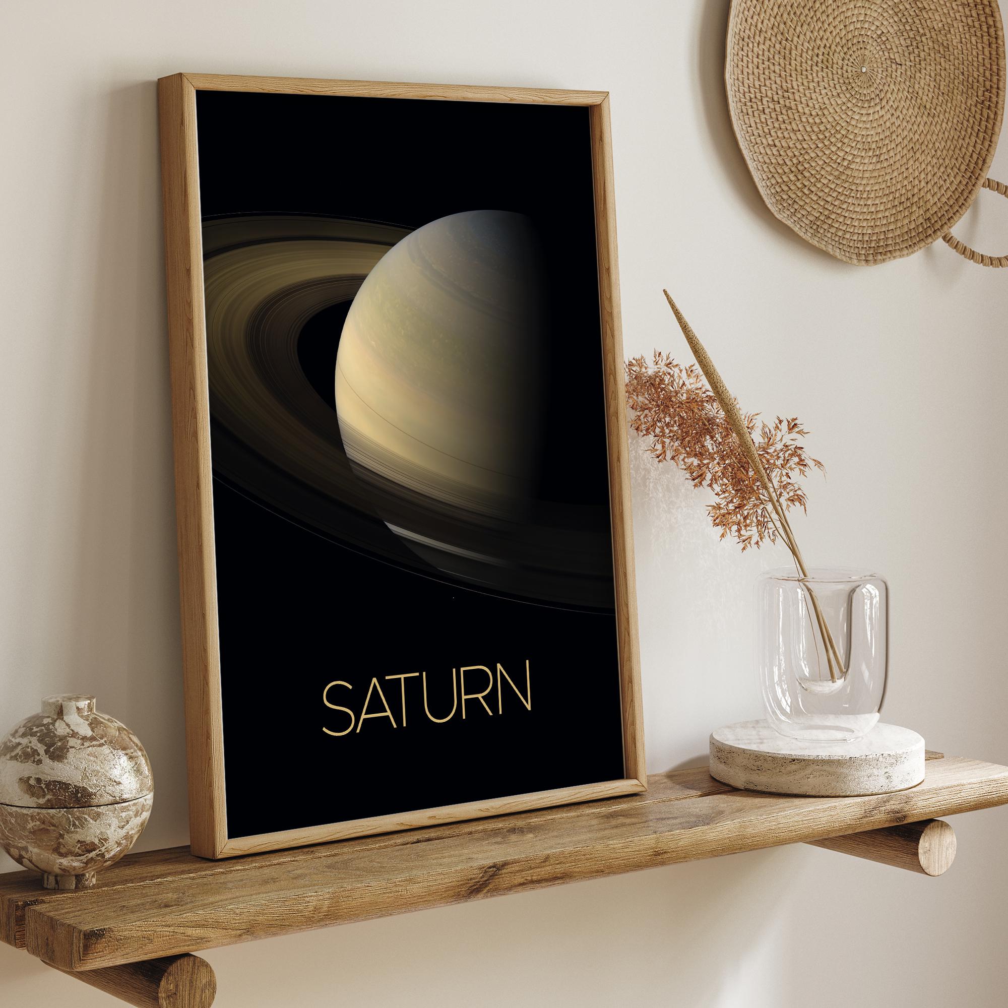 Saturn NASA Space Travel Poster Print | Stars Planets Universe Cosmos ...