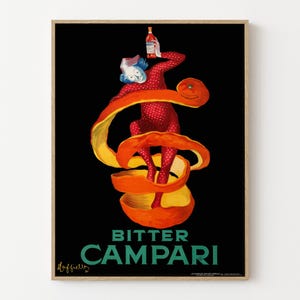 Vintage Campari Poster Bitter Campari Italian Aperitif Wall Art Print