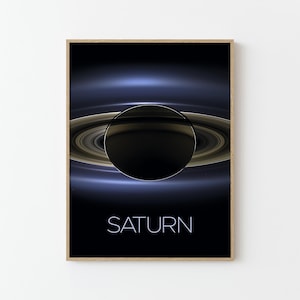 Saturn Space Travel Poster Print | Stars Planets Universe Cosmos