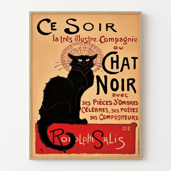 Buy Le Chat Noir Vintage Poster Print Paris Cabaret Advertising