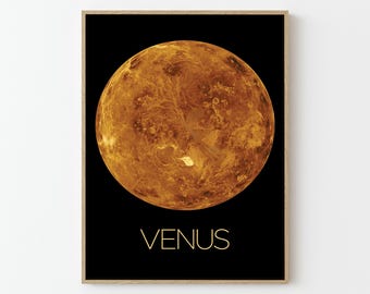 Venus NASA Space Travel Poster Print | Stars Planets Universe