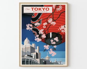 東京ヴィンテージ旅行ポスタープリント｜日本レトロ観光広告 - Etsy 日本