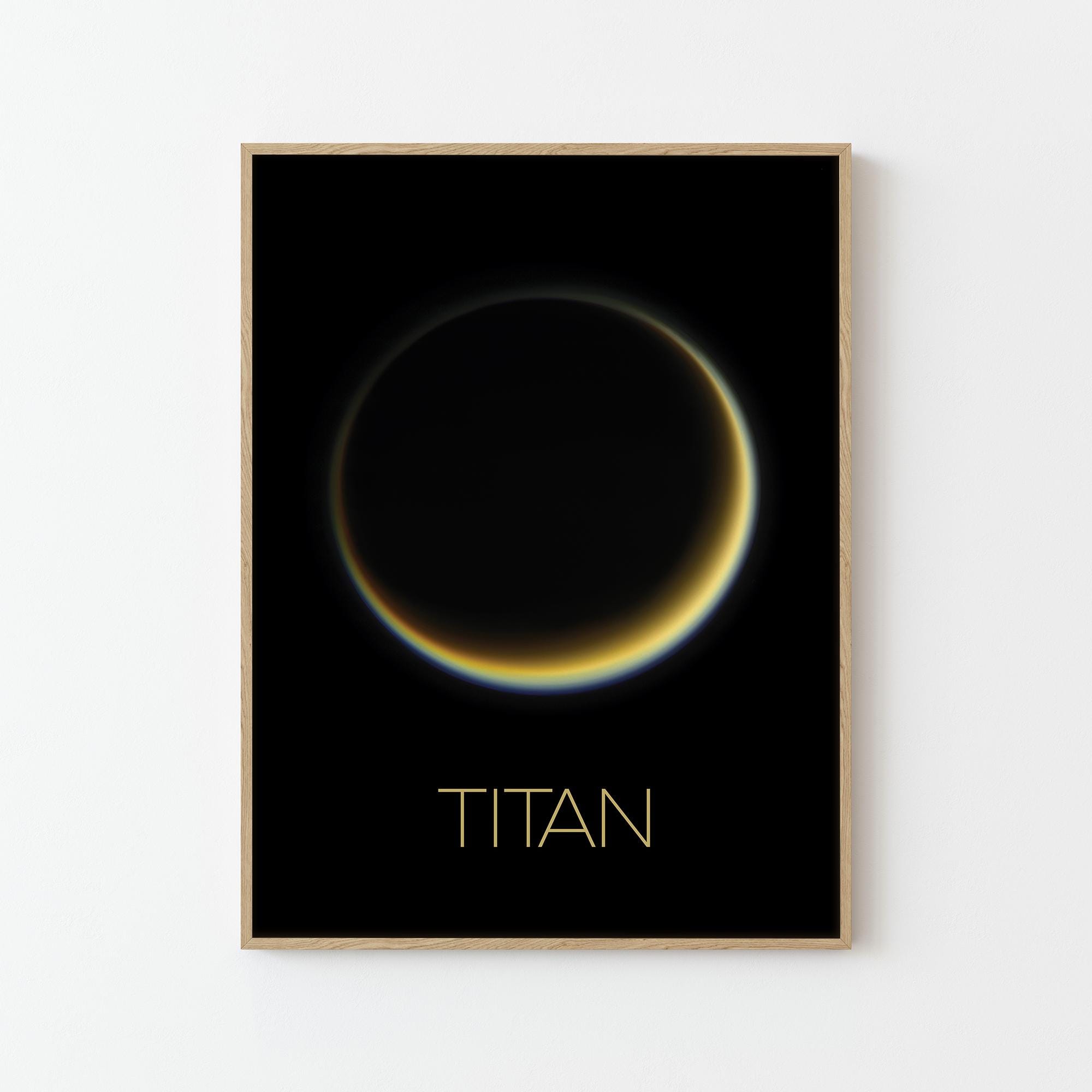 Titan NASA Space Travel Poster Print | Stars Planets Universe Cosmos - Etsy