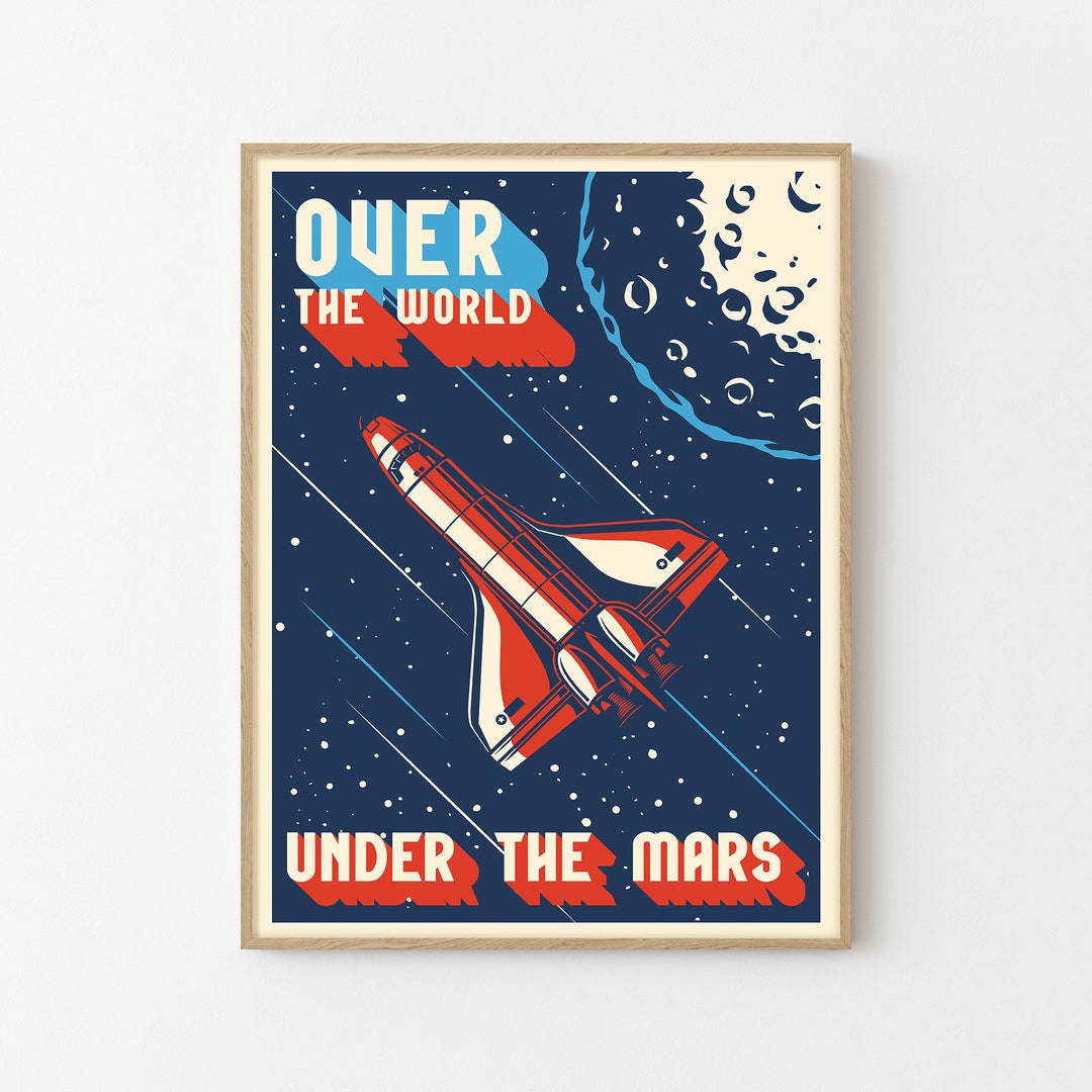 Mars NASA Space Travel Poster Print | Planet Wall Art | Home Decor - Etsy