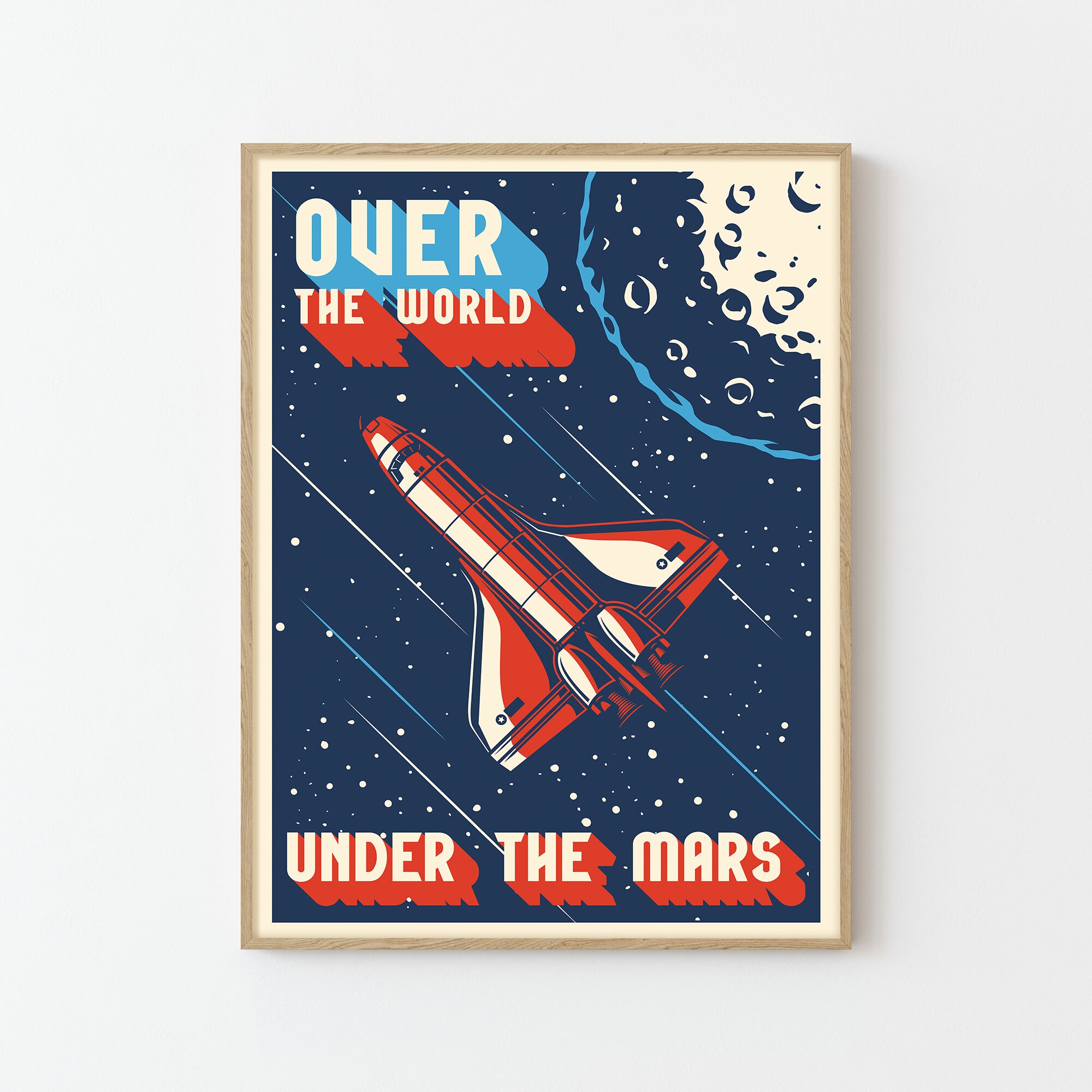 Mars NASA Space Travel Poster Print | Planet Wall Art | Home Decor - Etsy