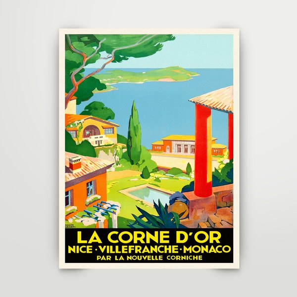 La Corne D Or Vintage Travel Poster instant download PDF file