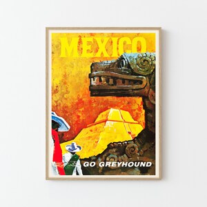 Mexico Vintage Travel Poster Fine Art Print | Home Decor | Wall Art Print