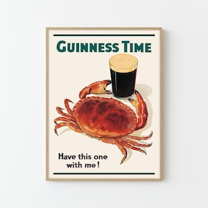 Guinness Vintage Ad Poster Benutzerdefinierte Kunstdruck | Wohnkultur Wandkunst Geschenk