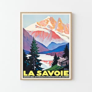 La Savoie Frankrijk vintage reisposter aangepaste kunstprint | Woondecoratie Muurkunst Cadeau