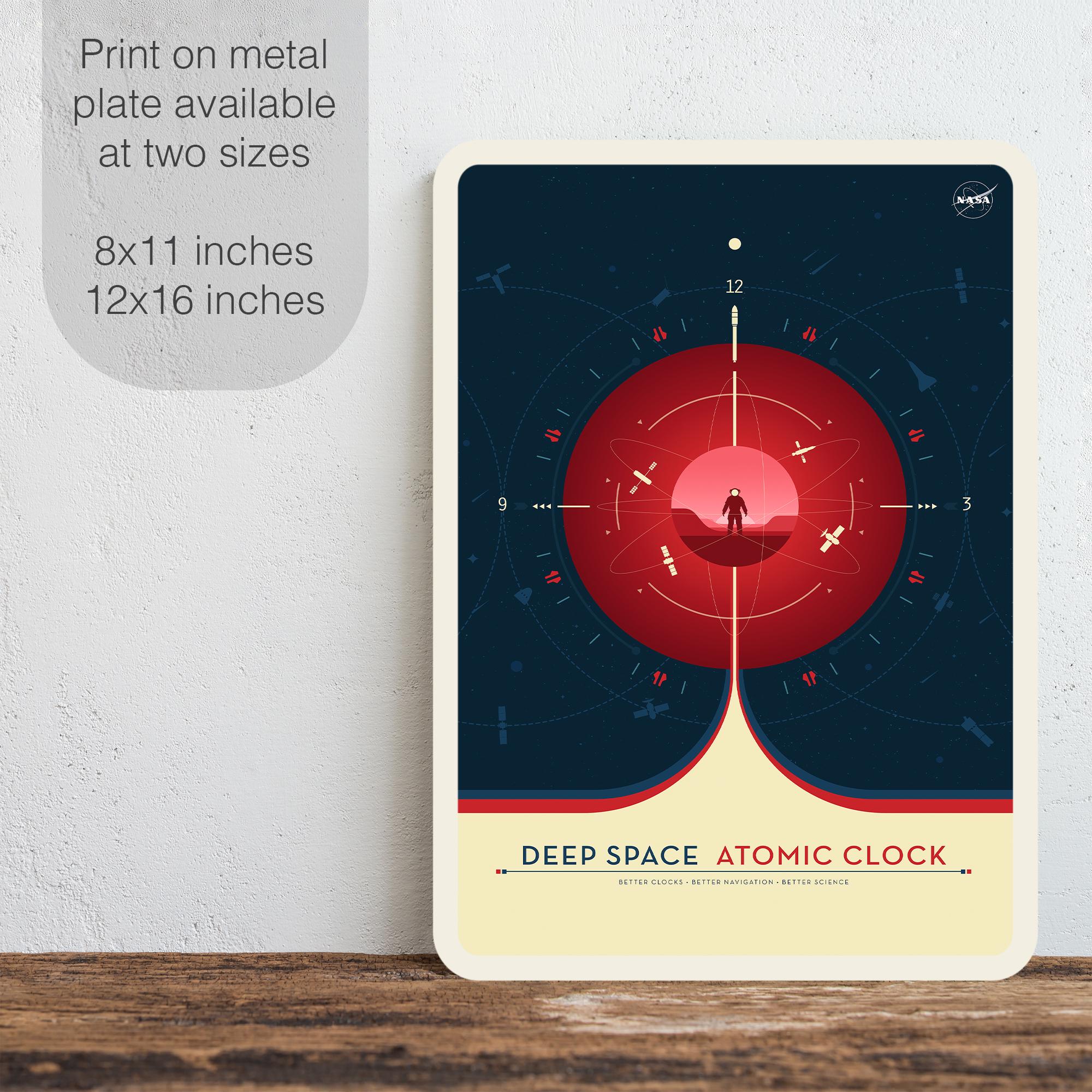 Deep Space Atomic Clock NASA Space Travel Poster Print | Stars Planets ...