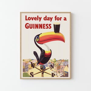Guinness Vintage Ad Poster Benutzerdefinierte Kunstdruck | Wohnkultur Wandkunst Geschenk