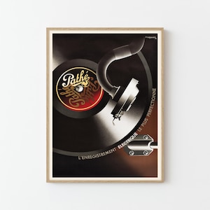 Póster publicitario vintage de vinilo Pathe, impresión artística personalizada, regalo de arte de pared para decoración del hogar
