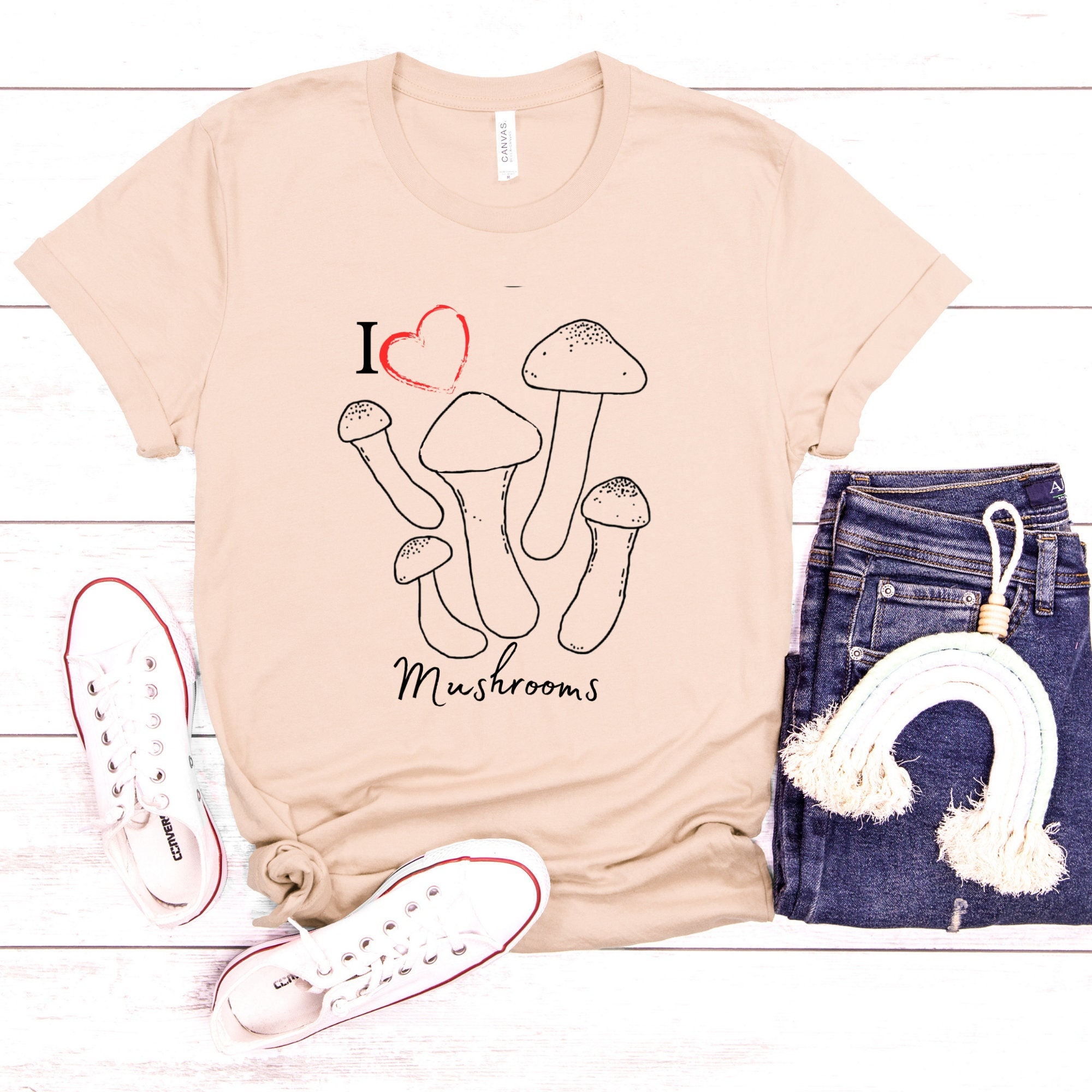 I Love Heart Mushrooms Sweatshirt I Love Heart Mushrooms Sweatshirt