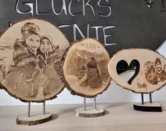 Produktbild von Personalisierte Baumscheibe Mit Fotogravur – Einzigartiges