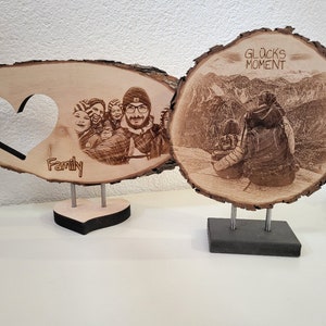 Baumscheibe rund mit Gravur Fotogravur Bild auf Holz Baumscheibenfoto Foto auf Holz Bildgravur Bild 9