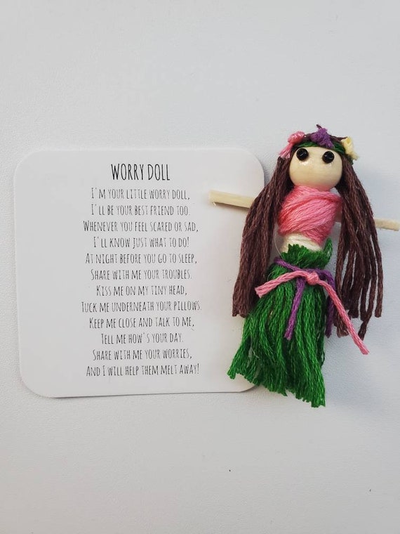 Tiny Treasures: Worry Doll Hula Girl - Etsy