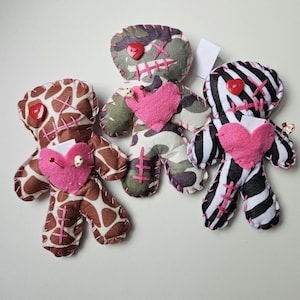 Tiny Treasures Slightly Bigger: Print/Pattern Edition Voodoo Doll With Pins and Poem