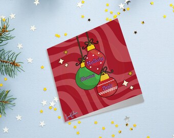 Irish ‘Nollaig Shona Duit’ Bauble Christmas Card | Cards As Gaeilge