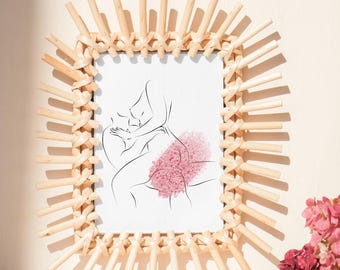 Impresión artística de pareja sensual, decoración de pared para dormitorio (descarga digital)