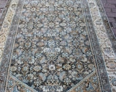 5x10 Persian Runner ,Antique Malayer Rug ,Gray Orange-Blue Rug,Farmhouse Decor ,Rug Living Room , Floral Area Rug , One of a Kind 4 39 8x10 39 2
