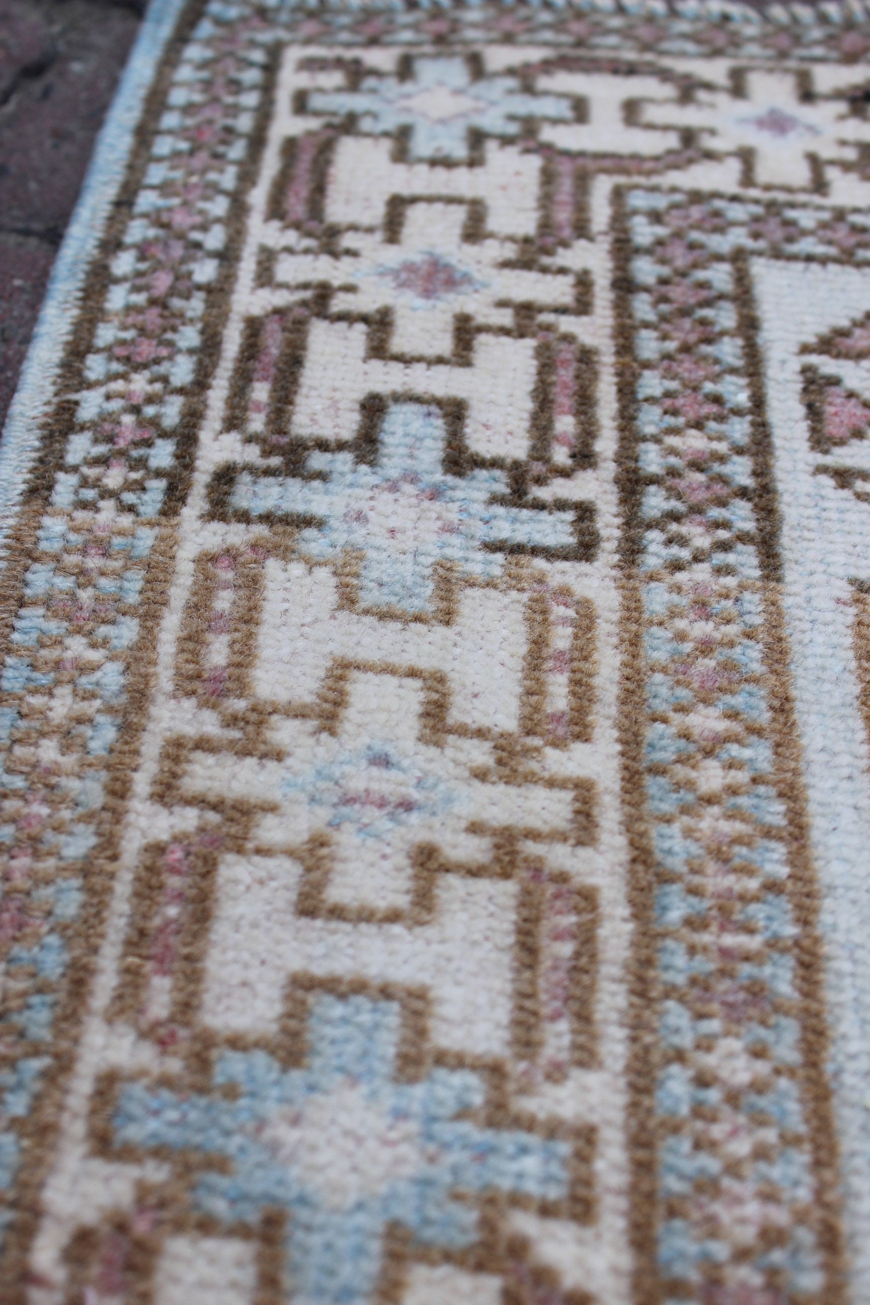 2'49 x 3'93 Füße blau braun Beige umrandet | Etsy