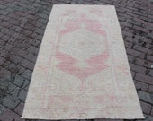 2 39 8x5 39 9 vintage beige creamy red Anatolian Unique Carpet Rug,Turkish Beautiful Traditional Runner ,Wool,handmade gift for her