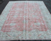 7x10 Turkish Oushak Rug , vintage Anatolian Rug , handmade original handknotted area rug, Rug for living room 7 39 x10 39 3