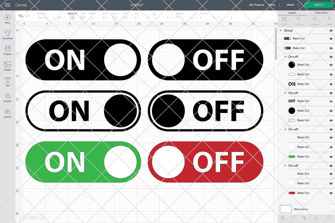 On off Toggle Power Switches SVG Shapes Svg Png Eps Dxf Jpg - Etsy
