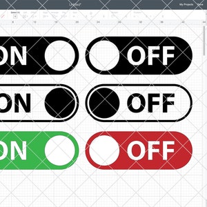 On off Toggle Power Switches SVG, Shapes Svg Png Eps Dxf Jpg Files for ...