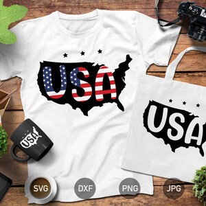 Archivos SVG de Estados Unidos, SVG del 4 de julio, SVG de Estados Unidos, SVG de formas, PNG, EPS, DXF para Cricut y Silhouette, descarga instantánea para imprimir
