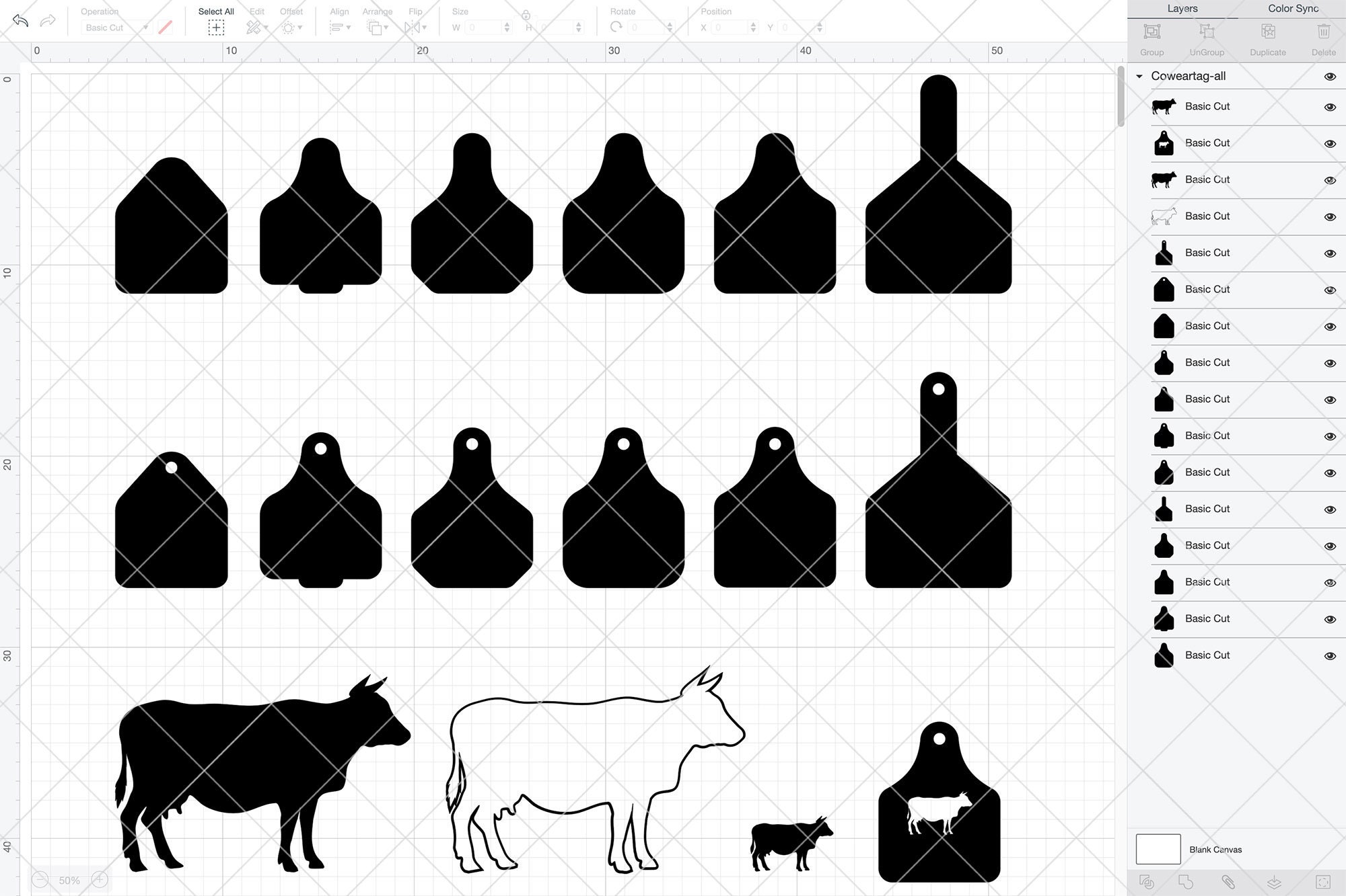 Cow Ear Template Cow Ear Template